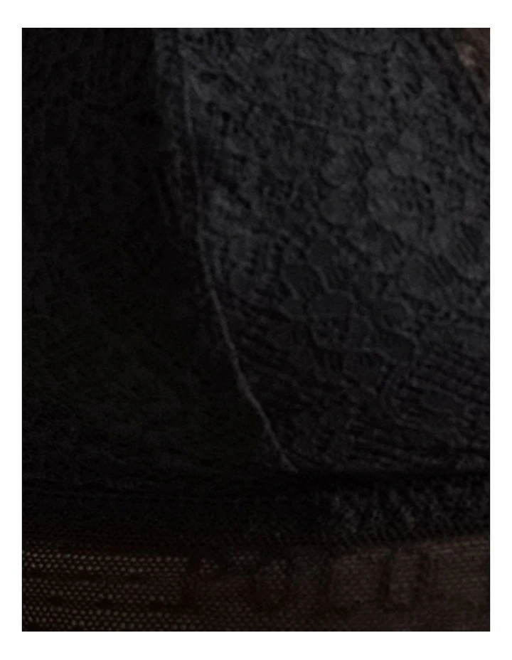 Love Collection Unpadded Triangle Lace Bralette in Onyx image 7