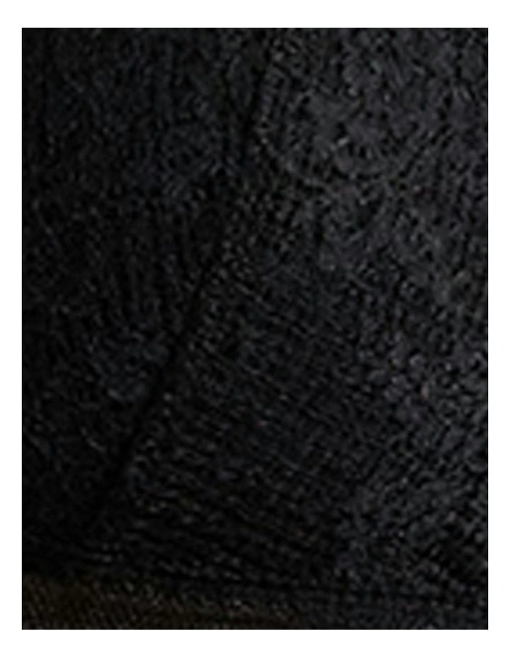 Love Collection Ribbed Cotton Blend Triangle Bodysuit in Onyx image 6