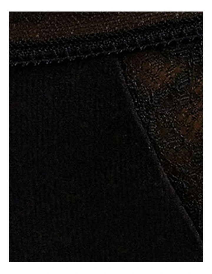 Love Collection Cotton & Lace Bikini Brief in Onyx image 6