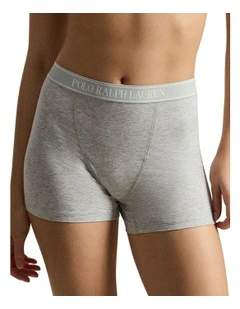 Polo Essentials Cotton-Blend Women's Boxer Brief in Heather Grey