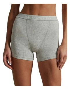 Polo Essentials Cotton-Blend Women's Boxer Brief in Heather Grey