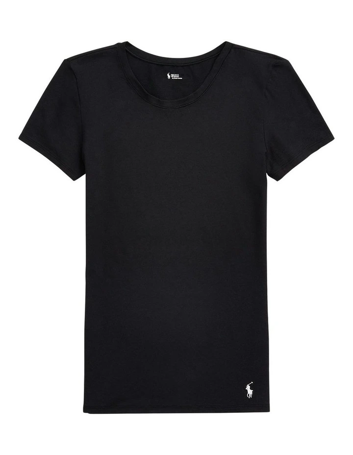Club Cotton Short Sleeve Crew Neck Sleep T-Shirt in Onyx image 5