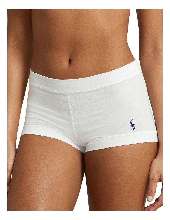 Club Cotton Stretch Shorty Underwear in White Cloud image 1
