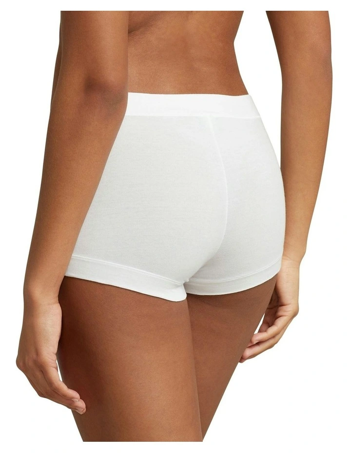 Club Cotton Stretch Shorty Underwear in White Cloud image 2