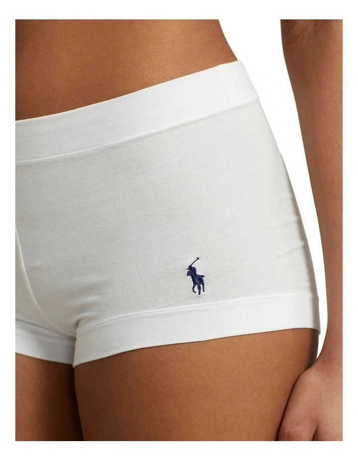 Club Cotton Stretch Shorty Underwear in White Cloud image 4