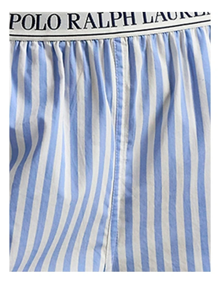 Shirting Stripes Pure Cotton Sleep Pant in White Cloud x Hydrangea image 6