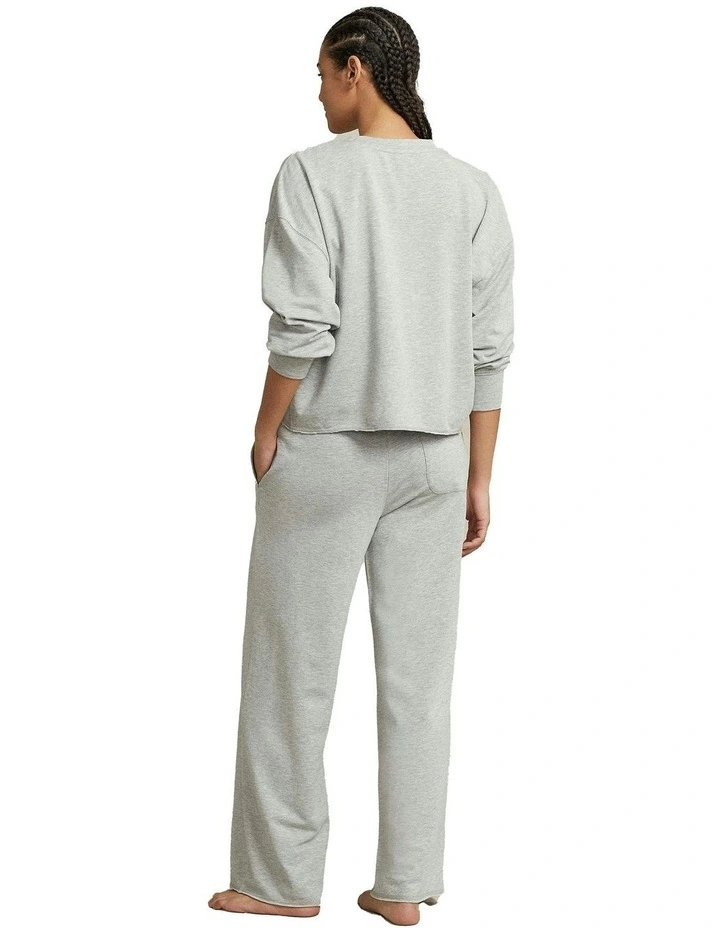 Club Terry Long Sleeve Cotton Jersey Pyjama Set in Heather Grey image 2
