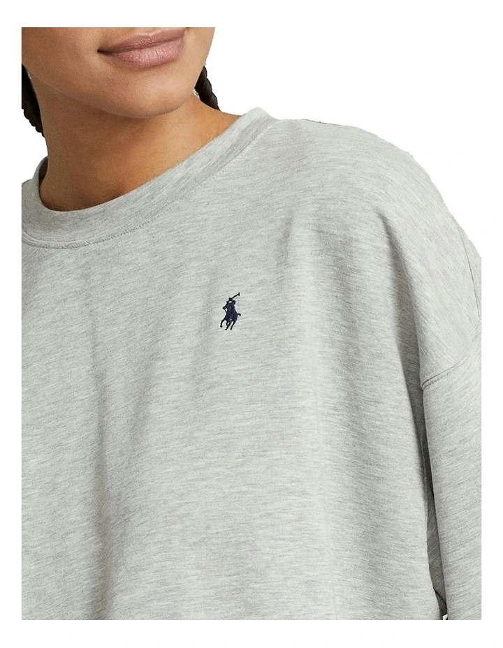 Club Terry Long Sleeve Cotton Jersey Pyjama Set in Heather Grey image 5