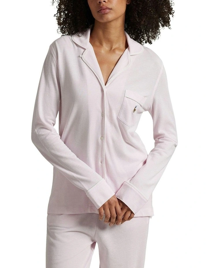 Madison Knit Oxford Modal & Cotton Pyjama Set in Pink Lady image 4