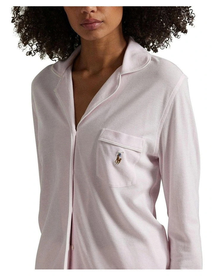 Madison Knit Oxford Modal & Cotton Pyjama Set in Pink Lady image 6