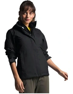 Venture 2 Rain Waterproof Black Jacket in Black