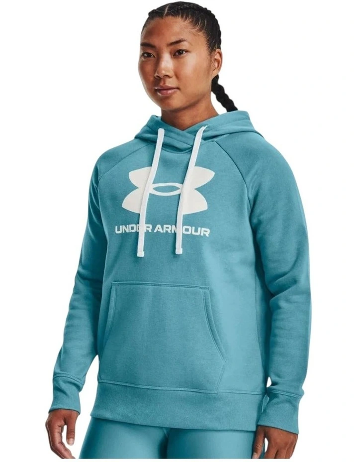 Rival Fleece Logo Hoodie in Blue image 1