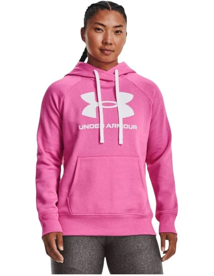Rival Fleece Logo Hoodie in Pink image 1