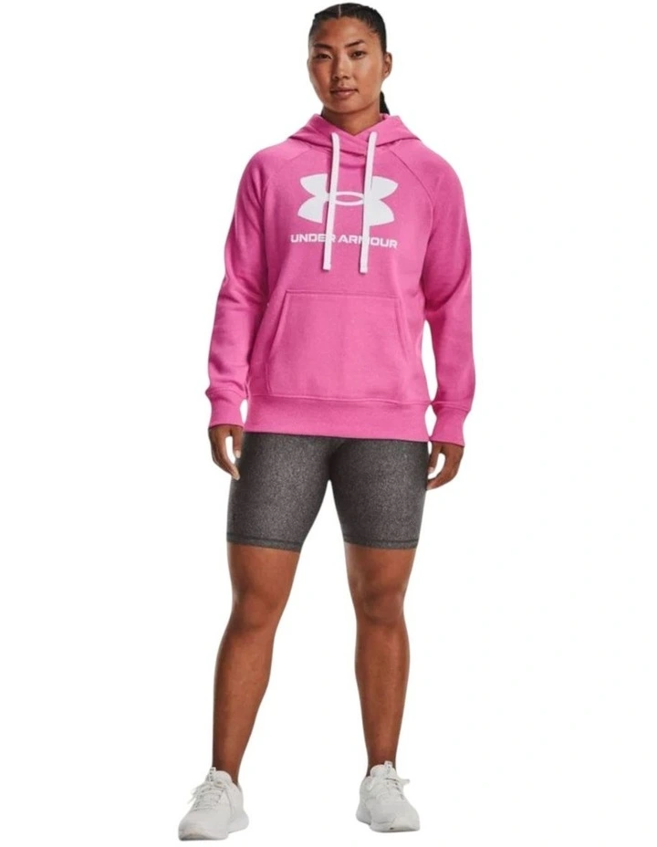 Rival Fleece Logo Hoodie in Pink image 3