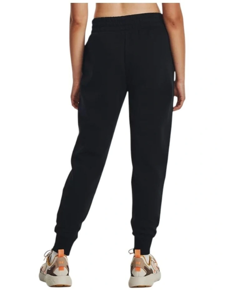 Rival Fleece Joggers Trackies in Black image 2