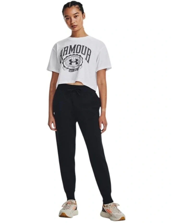 Rival Fleece Joggers Trackies in Black image 3