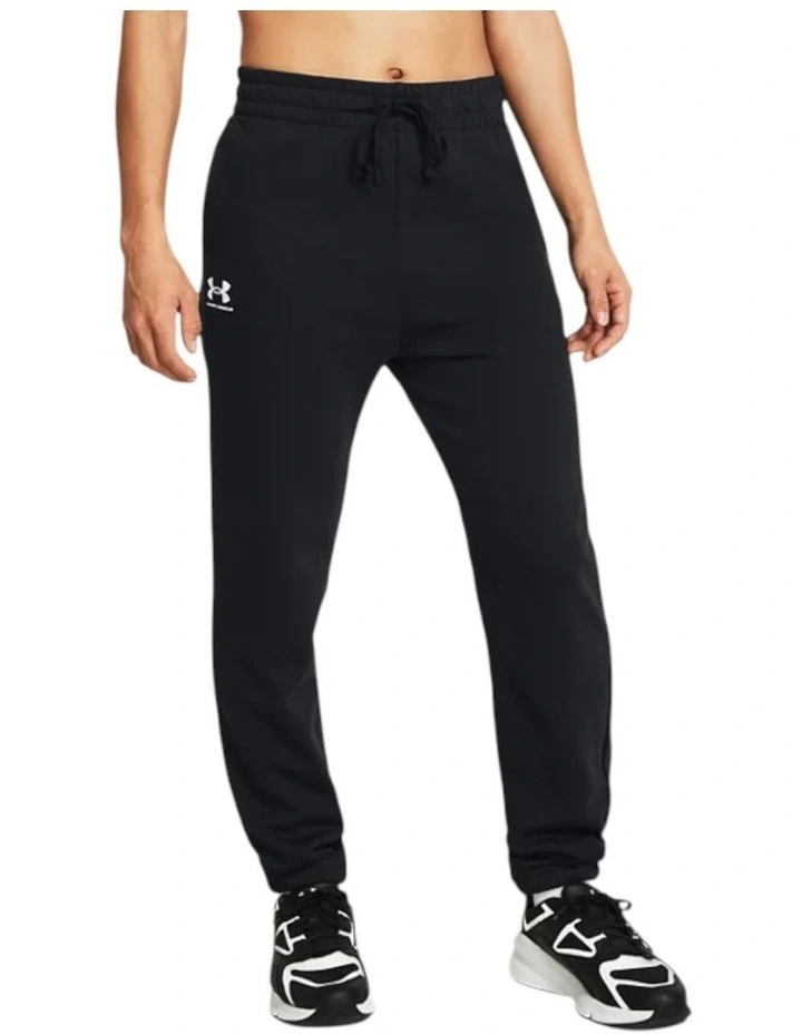 Rival Terry Joggers Trackies in Black image 1