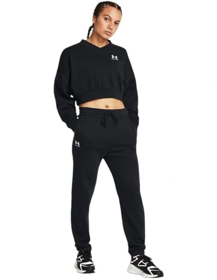 Rival Terry Joggers Trackies in Black image 3