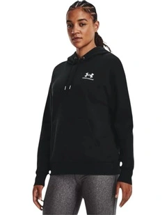 Essential Fleece Hoodie in Black