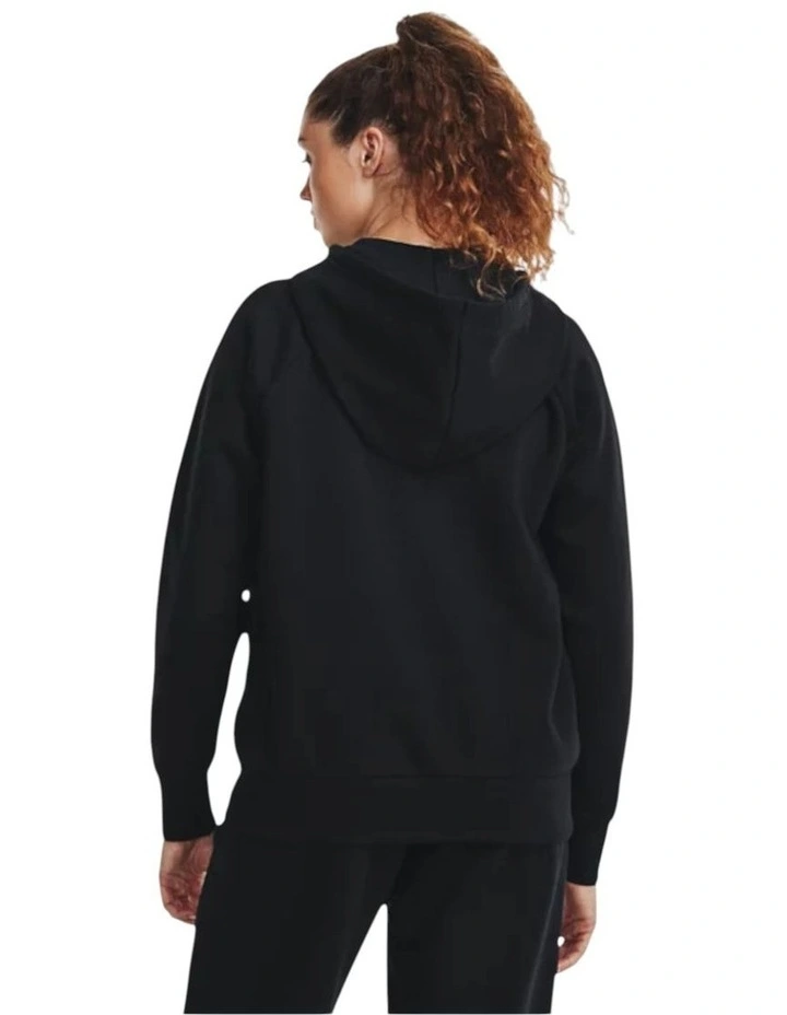 Rival Fleece Full Zip Hooded Jacket in Black image 2
