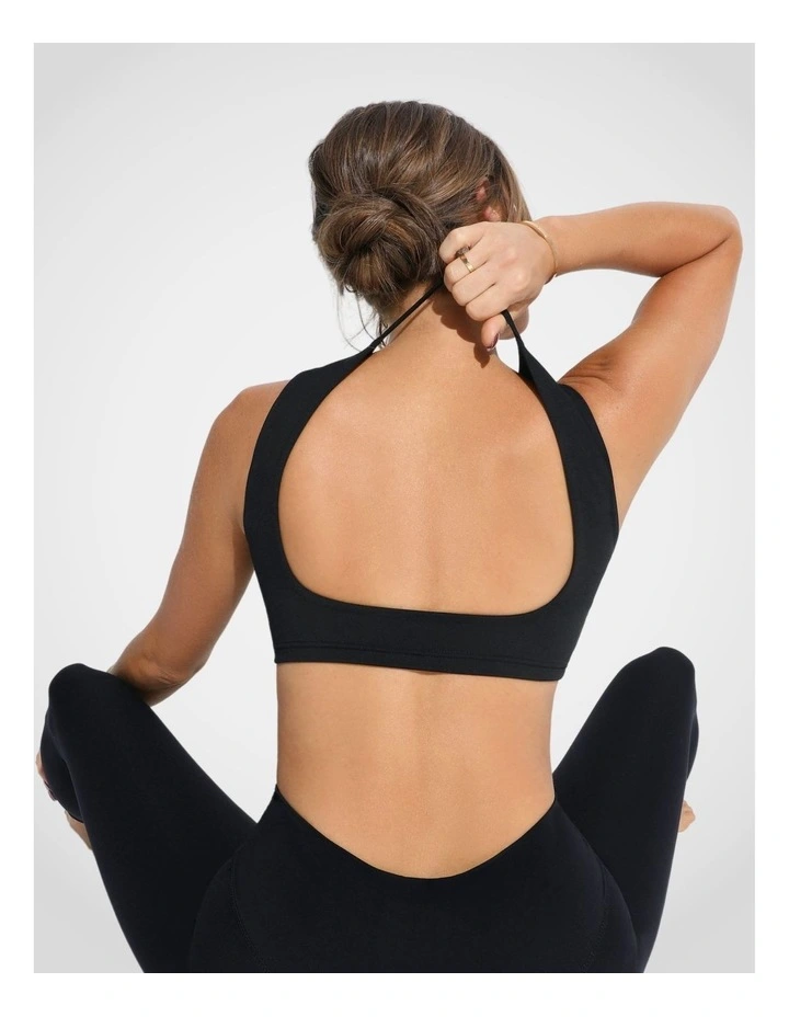 Essential Easy Backless Crop Top in Black image 2