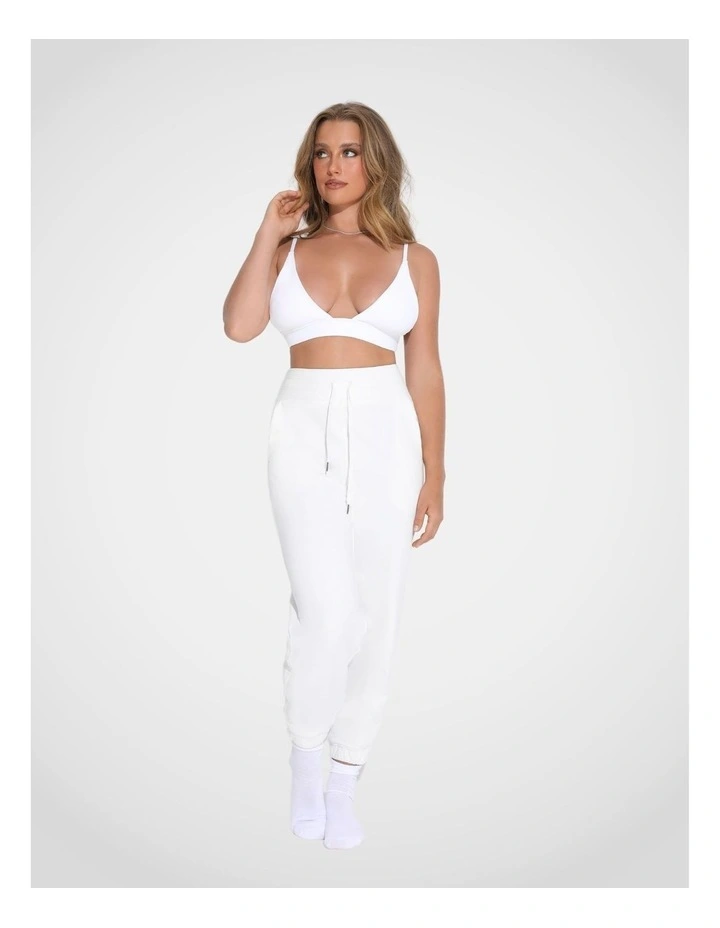 Comfy Oversized Joggers in White image 5