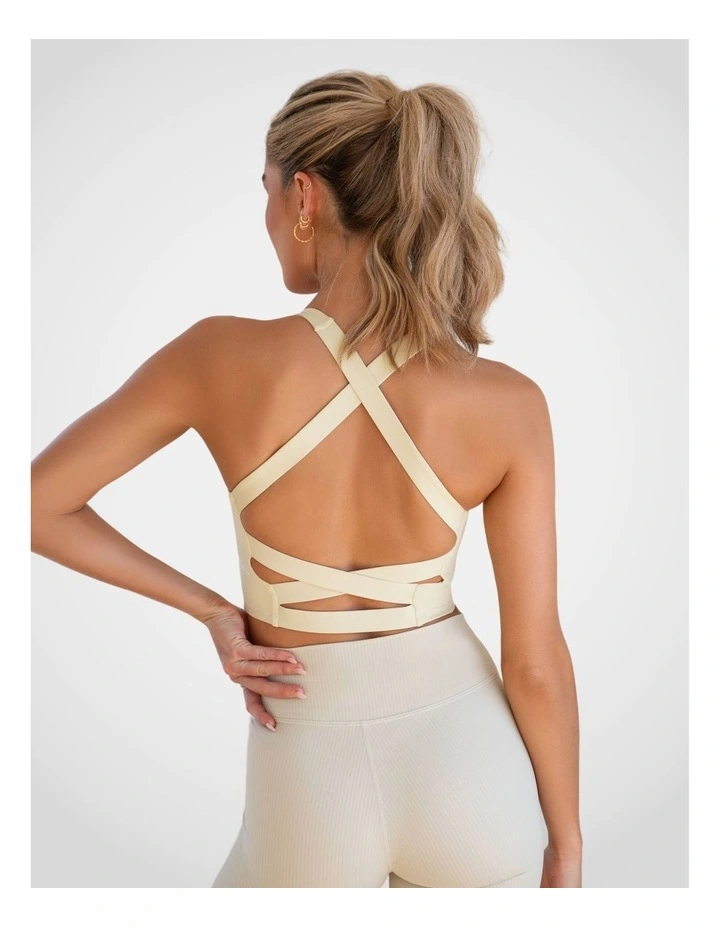 Crossback Workout Tank in Daisy image 2
