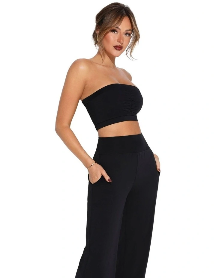 The + Bandeau Bra in Black image 4