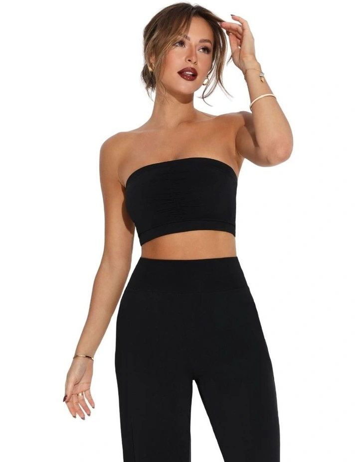 The + Bandeau Bra in Black image 6
