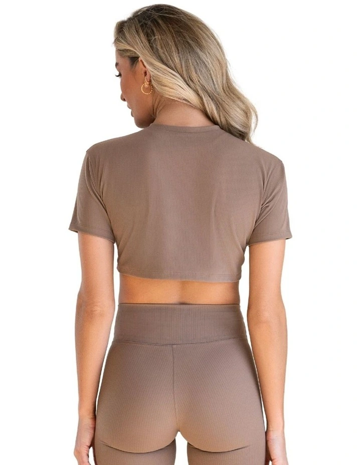 Everyday Dri-Fit Cropped T-shirt in Tan image 2