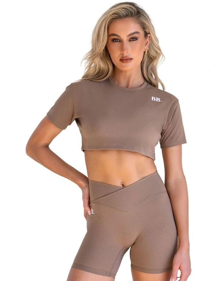 Everyday Dri-Fit Cropped T-shirt in Tan image 4
