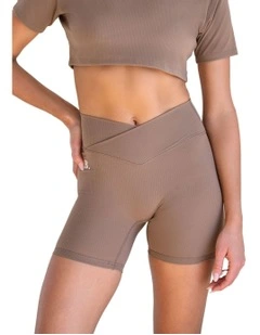 Everyday Dri-Fit Crossover Shorts in Tan