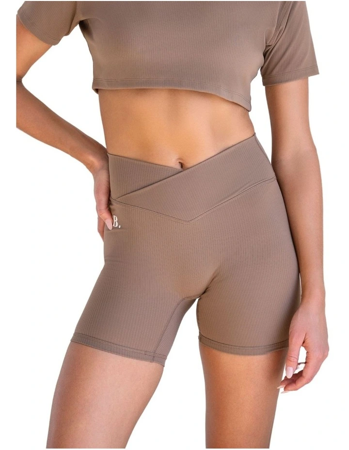 Everyday Dri-Fit Crossover Shorts in Tan image 1
