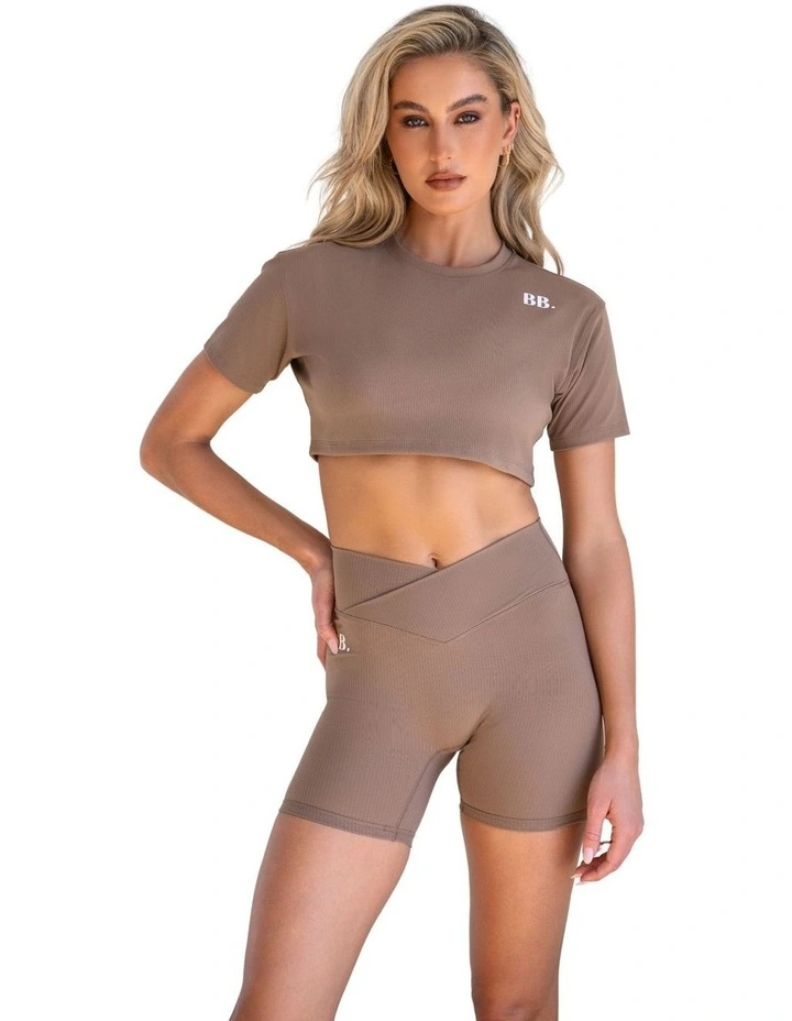 Everyday Dri-Fit Crossover Shorts in Tan image 5