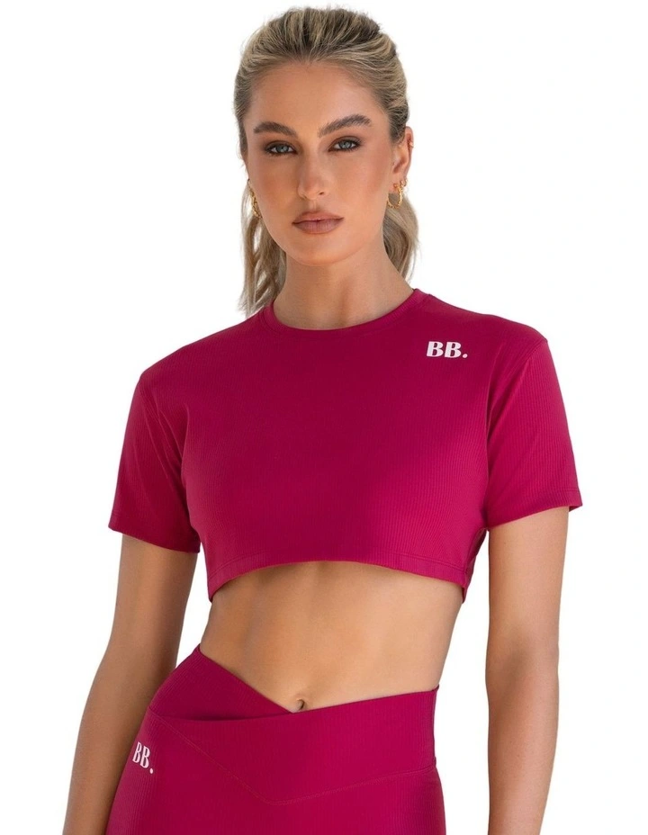 Everyday Dri-Fit Cropped T-Shirt in Raspberry image 1