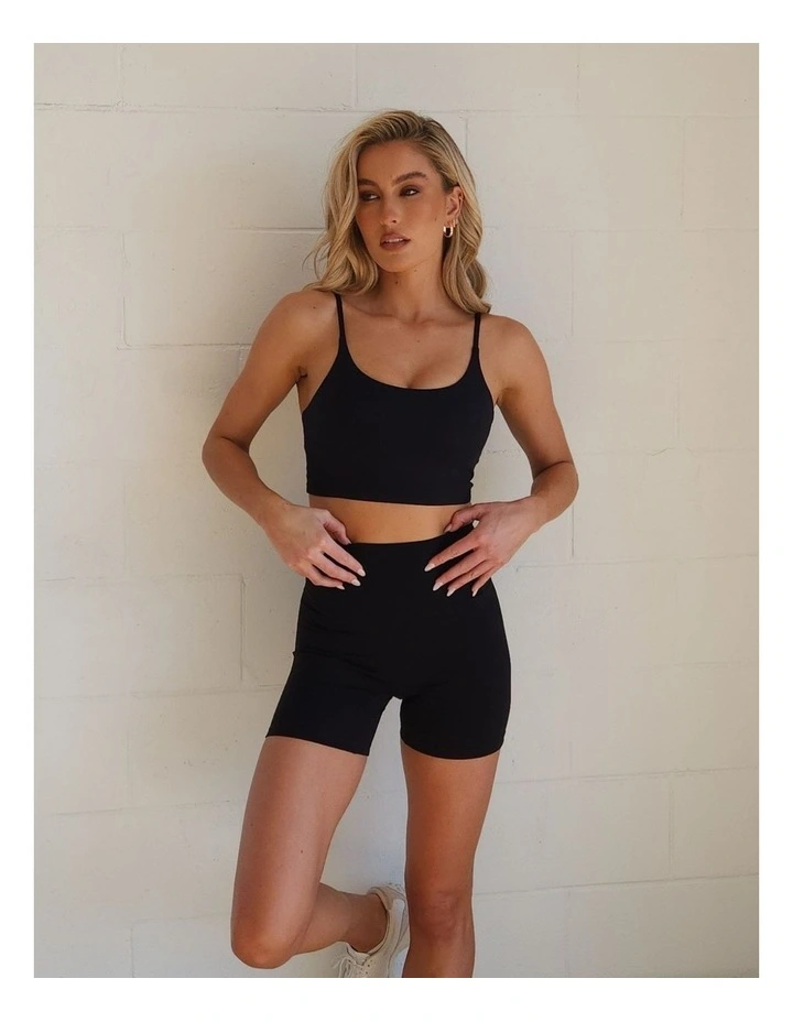 Sculpting + Cropped + Cami + in Black image 5