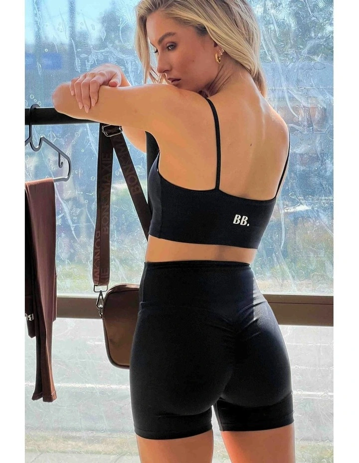 Sculpting + Cropped + Cami + in Black image 6