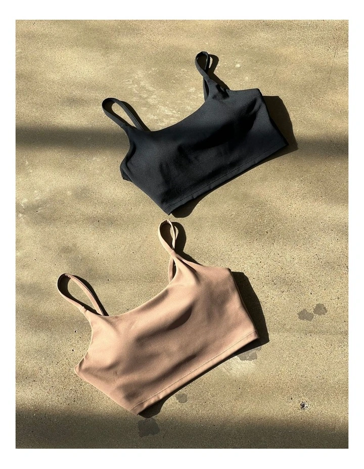 Sculpting + Cropped + Cami + in Black image 7