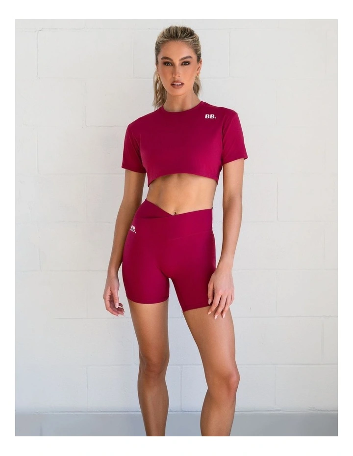 Everyday Dri-Fit Crossover Shorts in Raspberry image 4
