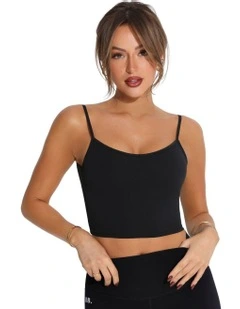 Backless Cropped Cami in Black