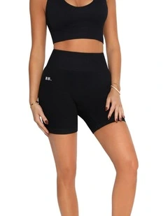 Ribbed Shorts in Black