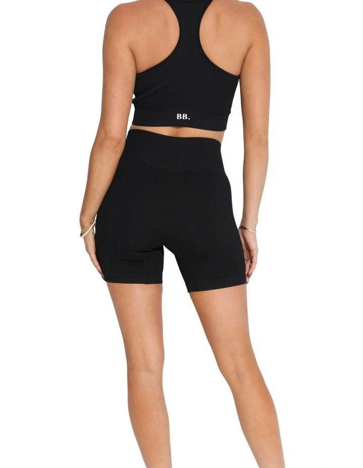 Ribbed Shorts in Black image 2
