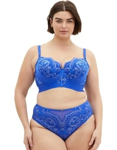 Alexis Contour Longline Bra in Blue