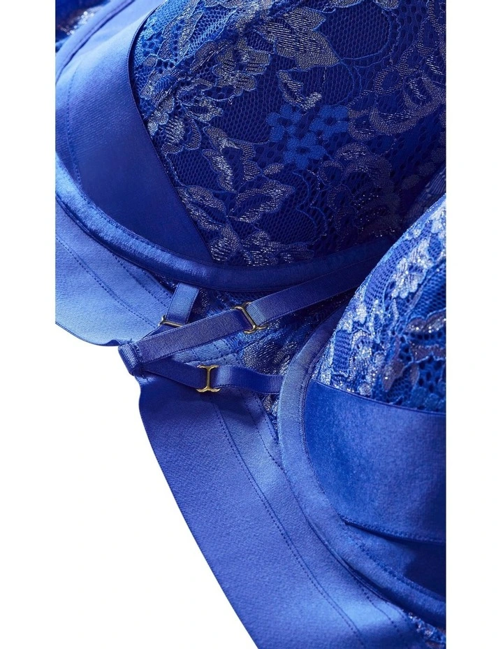 Alexis Contour Longline Bra in Blue image 5
