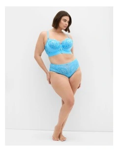 Alexis Contour Longline Bra in Turquoise