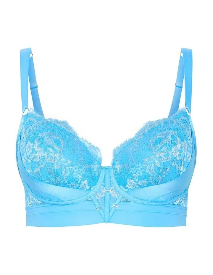 Alexis Contour Longline Bra in Turquoise image 3