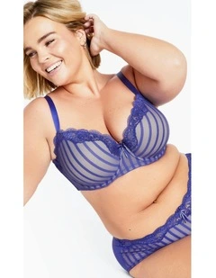 Plus Size Fifi Contour Bra in Dazzling Blue