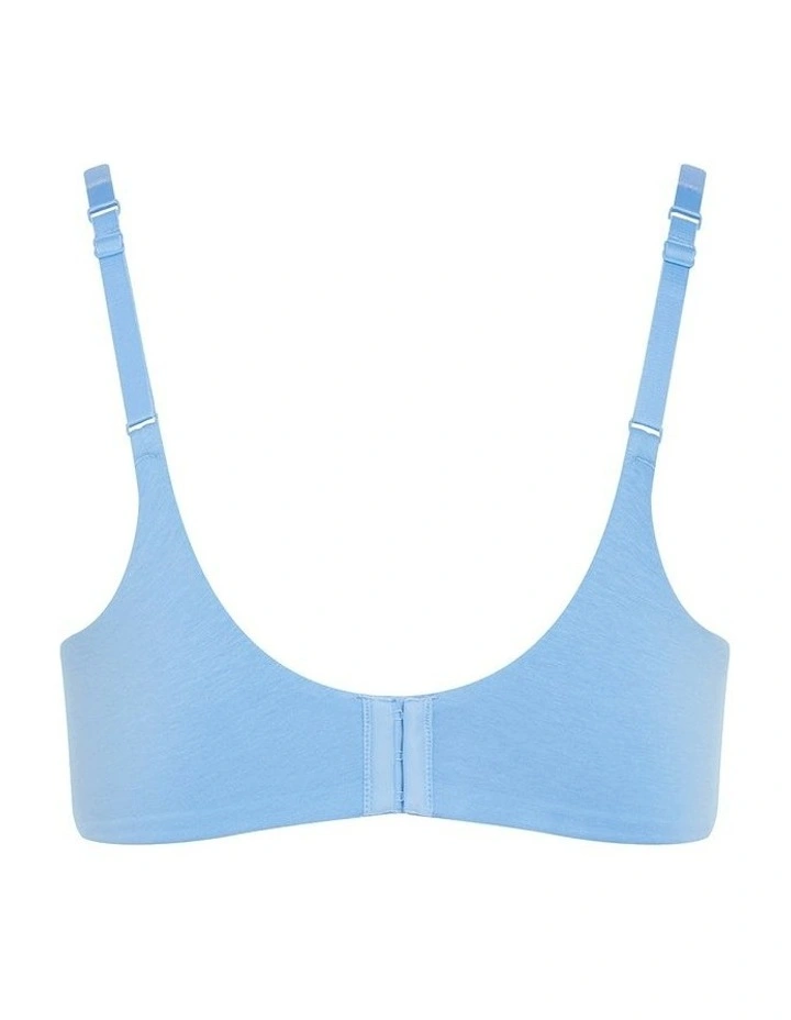 Smooth And Chic Cotton T-shirt Bra in Blue Topaz image 4