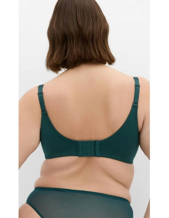 Plus Size Smooth & Chic Cotton T-Shirt Bra in teal image 2