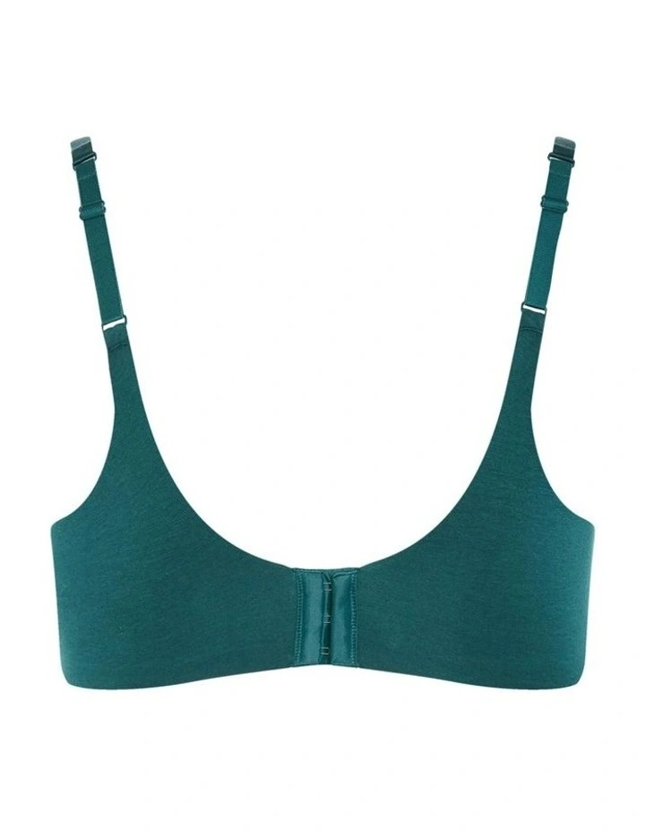 Plus Size Smooth & Chic Cotton T-Shirt Bra in teal image 4